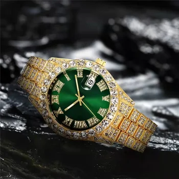 Kvalitné luxusné módne high-end Mantianxing diamond oceľový pás pánske quartz hodinky Chlapec business športové retro hodiny