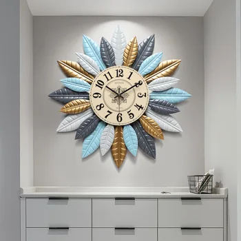 Nordic veľké hodiny moderný minimalistický hodiny nástenné hodiny obývacia izba stlmiť nástenné hodiny fashion art hodiny na stenu