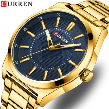 CURREN 8407 Muž Sledujte Fashion Nehrdzavejúcej Ocele, Quartz náramkové hodinky Top Značky Jednoduché Tenké Hodinky pre Mužov Zlato Hodiny