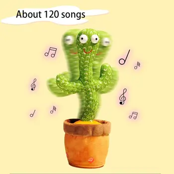 Inteligentný Kaktus Interaktívne Učenie a Hudobné Hračky pre Deti Tancovať Záznam a Hovoriť s Zábava