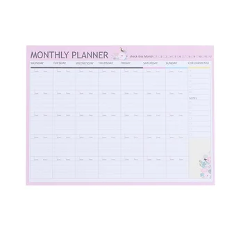 20 Listov Mesačný Plánovač, Kalendár, Rozvrh Organizátor Programu Plán Organizátor Notebook(Ružová Zelená Zmiešané)