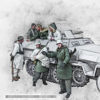1 / 35 Živice Vojak Model Vojenského Tanku Vojak Skupiny Model Príručka