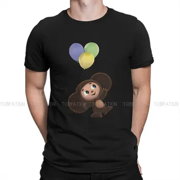 Balón Cheburashka T Shirt Klasické Grafické Nadrozmerné Crewneck Tričko Harajuku pánske Krátke Rukáv