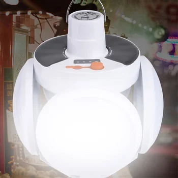 LED Skladacie Žiarovka Slnečné Svetlo LED 태양열 라이트 Futbal Tvar Lampy USB Nabíjateľné Prenosné Svietidlo Camping Žiarovky Garáž Svetlo