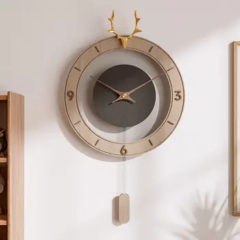 Jednoduché kreatívne jeleň hlavu hodiny nástenné hodiny obývacia izba dekorácie módnych domov hodiny zavesenie na stenu nové quartz hodiny