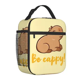 Roztomilý Šťastný Capybara Príslušenstvo Izolovaných Obed Taška pre Deti, Škola, Potraviny Box Prenosný Nový Príchod Chladnejšie Tepelnej Lunch Box