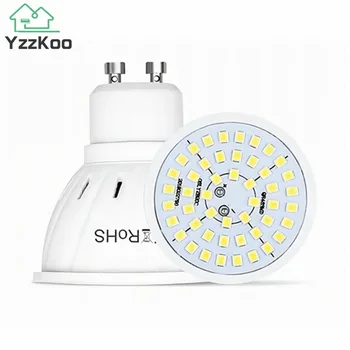 YzzKoo GU10 LED Žiarovka E27 E14 bodové svetlo Žiarovka 48 60 80 Led Lampara 220V GU 10 Bombillas Led MR16 Lampada Spot Light B22 5W 7W 9W
