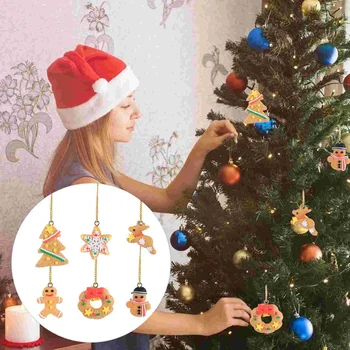 Hlina Perník Mužov Vianočné Príslušenstvo Cartoon Prívesky Dovolenku Dekorom Vianočné Scény Ornament Strom Dekorácie, Závesné