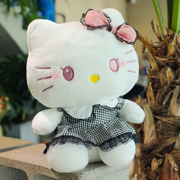 Nový Roztomilý Hello Kitty Pre Bábiky Kt Mačka Plnené Plyšové Veľké Plushies Kawaii Vankúš Sofa Ornament Izba Dekor Deti Vianočné Darčeky