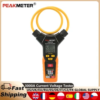 PEAKMETER PM2019S Profesionálne 3000A Digitálne Pružná Svorka Meter Ammeter Multimeter AC Napätie DC Tester Elektrických Nástrojov