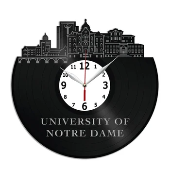University of Notre Dame Vinyl na Stenu Umenie Hodiny Ručné Darček pre Kuchyňa, Pracovňa, Spálňa Moderné Stene Plagát