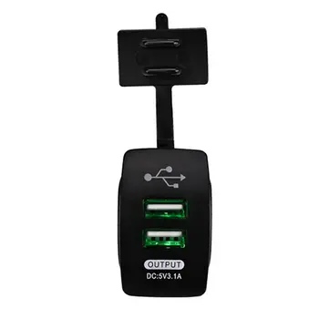 12-24V Duálny USB Nabíjačka do Auta Kolo Inteligentný Čip Povrch Rýchle Nabíjanie Vodotesný Mobilný Telefón, Nabíjačku Adaptér Zásuvky