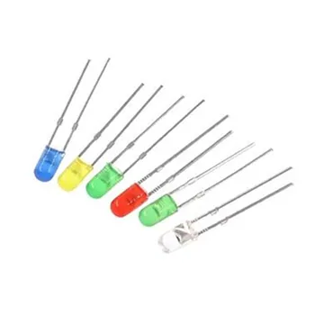 50PCS Nekonečné do LED diódy vyžarujúce svetlo (led) 3 mm biele vlasy, biela/zelená/červená/zelená/modrá/žltá/F3 vinuté perly kolo hlavy
