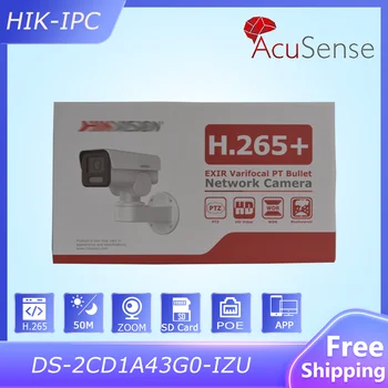 Hik 4MP 4X Zoom PT Bullet IP Kamera DS-2CD1A43G0-IZU IR50M SD Card, WDR H. 265+ Vstavaný Mikrofón Surveillance Camera