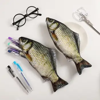 Kreatívne Simulované Solené Ryby Peračník Veľkú Kapacitu, Ceruzky Puzdro Taška Zábavné Školské Aktovky Papiernictvo Dodávky