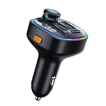 FM Transmitter do Auta Handsfree, Audio Prijímač MP3 Prehrávač s Bluetooth-kompatibilné Hlasovú Navigáciu s 22.5 W USB Nabíjačku Adaptér