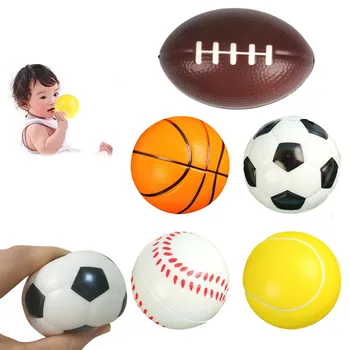 5 ks Deti Mäkké Futbal, Basketbal, Baseball, Tenis MotionToys Penové Špongie Dekompresný Ventilovať Stres Lopty Futbal Proti Stresu