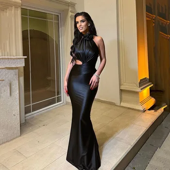 Kateřina Black Morská Víla Večerné Šaty Formálne 2023 S Uväzovaním Za Bodycon Arábia Celebrity Šaty Obliekajú Kostým Prom Šaty