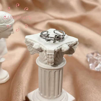 Rose Duté z Krúžok Elegantný Retro Crystal dámske Pearl Šperky, Svadobné Party Darček Príslušenstvo Šterlingov Silve