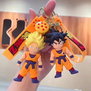 Japonské Anime Dragon Ball Keychain Módne Šperky Son Goku Vegeta Piccolo Akcie FiguresPVC Krúžok pre Mužov, Ženy Taška Prívesok