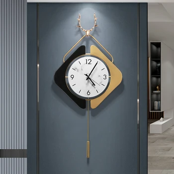Nordic Jednoduché Nástenné Hodiny Moderný Dizajn, Umenie Tichý Kovový Creative Móde Obývacia Izba Nástenné Hodiny Luxusné Reloj De Porovnanie Domova