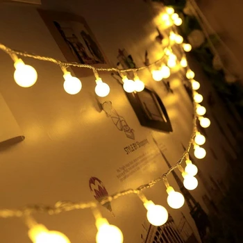 10 m 20 m 50 m LED Girlandy Loptu String Svetlá na Vianočný Stromček Svadobné Ulici Dekorácie Nepremokavé Víla Svetlo Vnútorné Vonkajšie Lampy