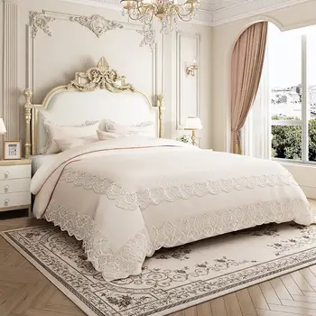 Francúzsky štýl masívneho dreva posteľ, 1,5 m posteľ, 1.8 m spálni manželská posteľ, v rodine, spálne z masívu posteľ