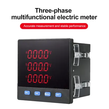 Multifunkčný Elektrický Merač trojfázový Digitálne Napätia, Prúdu Frekvencia Tester Voltmeter Ammeter RS485 Komunikácia
