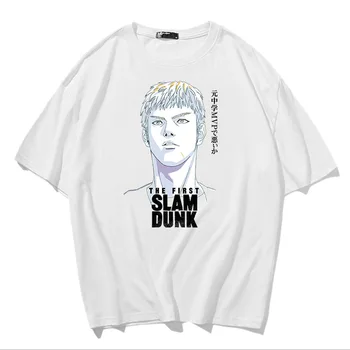 SLAM DUNK T-shirts Anime Charakter Hlavu Obrázok Tee Cartoon Topy Obľúbené Vytlačiť Vzor Tričko Nakupovanie Bežné T-shirts