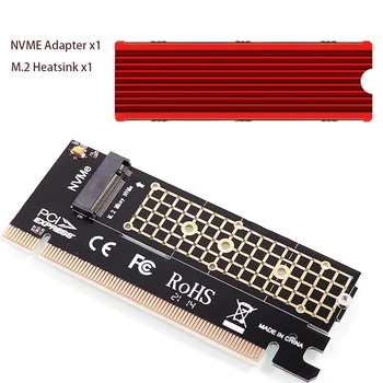 PCIE 4.0 M. 2 Adaptér NVME SSD PCI Express X4 Karty, Stúpačky Adaptér M Kľúč pre 2230-2280 M2 SSD s Hliníkový Chladič