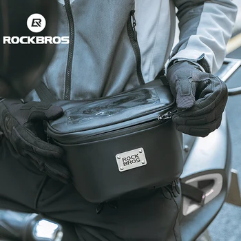 Rockbros úradný Motorke Bag Predné Skladovanie Telefón Dotykový Displej Pás Vrecka 2 L Veľkú Kapacitu S Daždi Kryt Riadidiel