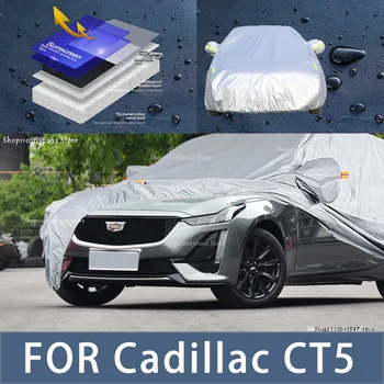 Pre Cadillac CT5 Vonkajšie Ochrany Full Auto Pokrýva Snehová pokrývka Slnečník Vodotesný, Prachotesný Exteriéru Auto príslušenstvo