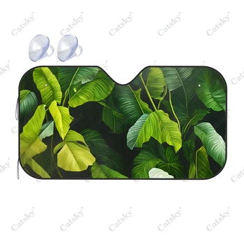 Tropická Botanická Banán Leaf Čelného Skla Slnečník, Predné Auto Čelného Skla Slnečník Blokuje Uv Žiarenie Slnečná Clona Protector