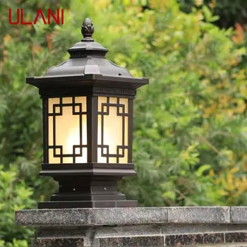 ULANI Vonkajšie Klasických Post Lampa Jednoduché Elektriny LED Pilier Svetla Vodotesný pre Villa Nádvorie Retro Záhrada Krajiny