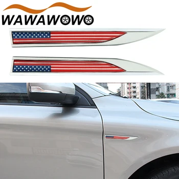 1Pair Americké Vlajky Nálepky Auto Vonkajšie Príslušenstvo Znak Odtlačkový Odznak pre Univerzálnu Auto Nákladné, SUV, Motocykle, RV alebo Skúter