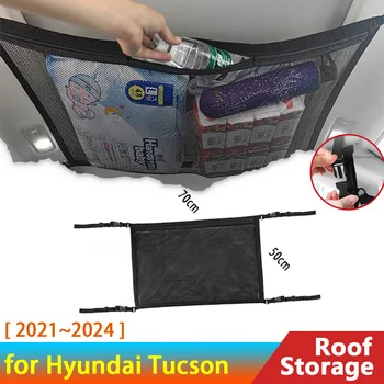 Pre Hyundai Tucson NX4 2021 2022 2023 2024 Príslušenstvo Auto Strop Vrecku Auto Strechou Úložný Vak batožinového priestoru Box Častí Interiéru 70x50cm
