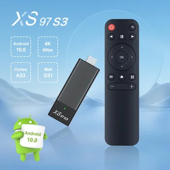 1G+8G Smart TV Stick XS97 S3 Internet HDTV, HDMI 4K HDR TV Prijímač 2.4 G 5.8 G Wireless WiFi Android 10 Media Player Set-Top-Box