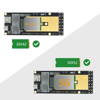 M. 2(M. 2) 3G/4G/5G Modul Typu C /USB 3.0 Adapter s NANO SIM kartu, Slot pre RM500Q/RM500U /GM800/ SIM8200 Modul