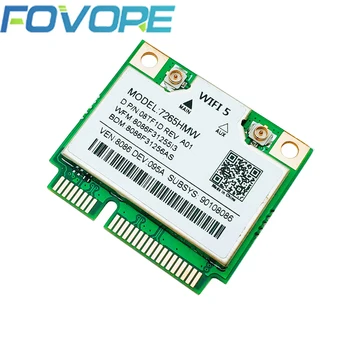 1167Mbps 7265HMW MINI PCIE Karty Wifi Dual Band 2.4 G + 5G Wifi Bezdrôtové karty Mini PCI-E Sieťové Karty, Bluetooth V4.0 Podporuje WIN7/8/10