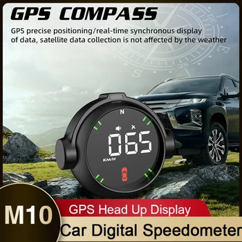 Auto Head Up Display M10 GPS HUD Digitálny Rýchlomer Auto Kompas prekročenia rýchlosti Alarm, Rýchlosť, nadmorská Výška Digitálny Merač Auto Príslušenstvo