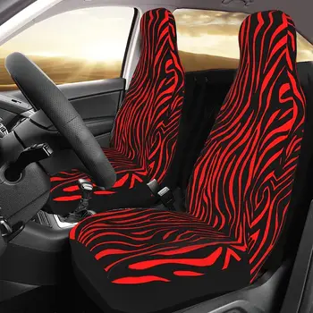 Červená Zebra Auto prestieranie pre Ženy Predný Kryt Sedadla Chránič Prachu Odolný Pohodlné Nonslip Auto Príslušenstvo, vhodné na Autá