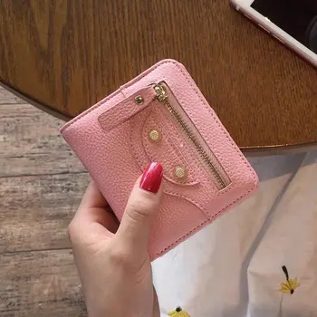 Skladacie malé peňaženky Žien nový ultra-tenký malé krátke peňaženky nika dizajn, jednoduchý a rozšírený pocit peňaženky pre ženy
