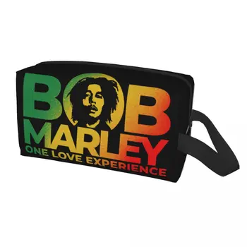 Jamajka Spevák Rock Reggae Bob Marleys Kozmetická Taška Ženy Móda Veľkú Kapacitu Make-Up Prípade Krásy Skladovanie Toaletné Tašky