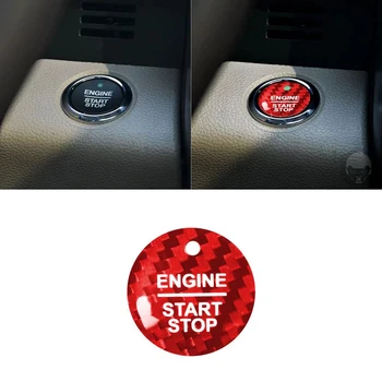 Carbon Fiber Štart Stop Tlačidlo Motora Zapaľovanie Prepínač Ochranná Nálepka Pre Ford Focus Fiesta Puma Ranger Kuga MK7 MAX F15