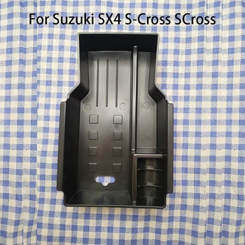 Pre Suzuki SX4 S-Cross SCross 2014-2017 Auto stredovej Konzoly Opierke Úložný Box Organizátor Zásobník na Príslušenstvo 2016 2015