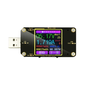 A3 USB Tester Typ Farby-C Digitálny Voltmeter Dc Napätie Prúd Meter Ammeter Detektor Power Bank Nabíjačku Indikátor