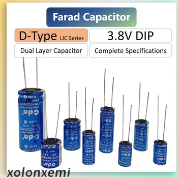 3.8 V Farad Kondenzátor Supercapacitor D Typ LIC Série 10F 20F 40F 70F 80F 100F 120F 250F 270F 500F 750F Duple Vrstva Kondenzátor