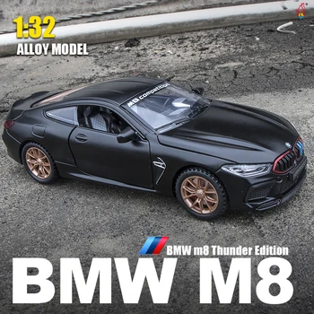 1/32 BMW M8 Model Auta Simulácia Thunder Edition Zliatiny Model Auta, So Zvukom a Svetlom, Hračka pre Deti, Darčeky Zberateľskú Ornament