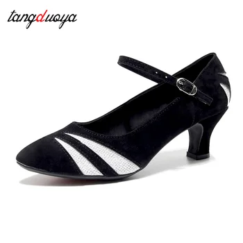 Tanečné Topánky Pre Ženy, Dievčatá, Dámy Latinskej Sála Tanečné Topánky Žena Sandále Salsa Tango Moderný Party Tanečné Topánky Stredné Podpätky
