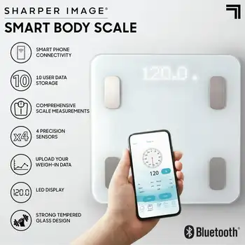 ® Digital Kúpeľňa Rozsahu, Skladby Hmotnosti, Tuku v Tele & BMI, Bluetooth/Android & iOS Aplikácie Kompatibilné
